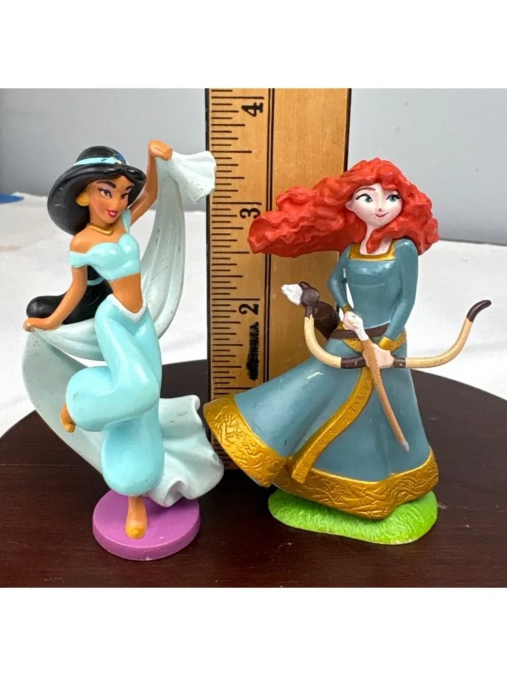 Disney Princess Figurine Set Ariel Snow White Mulan Merida Jasmine Collectibles